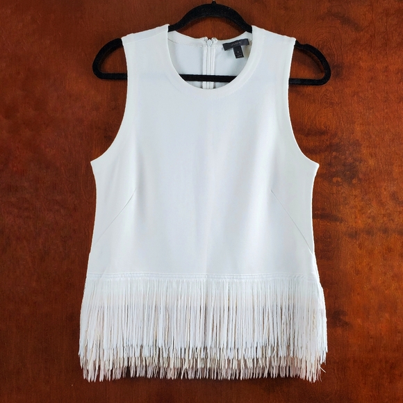 J. Crew Tops - J. CREW Knit Top With Fun Fringe Sleeveless M